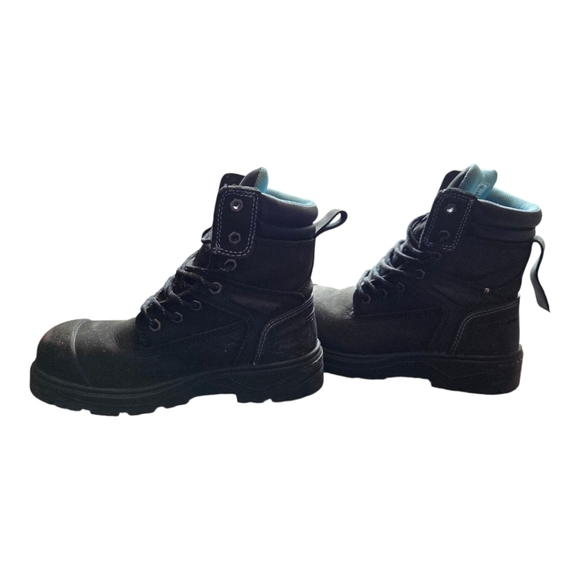 Dakota Womans Black Protective Steel Toe Boots Size 6 - Picture 5 of 9